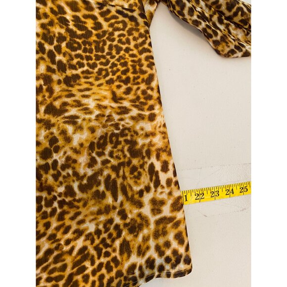 Evan-Picone Womens Leopard Print Button-Up Blouse Size 12 - Picture 8 of 9